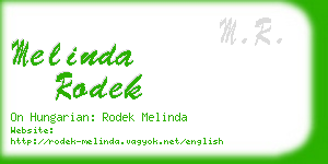 melinda rodek business card